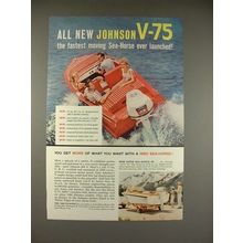 1960 Johnson Sea-Horse V-75 Outboard Motor Ad!