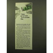 1964 Tums Antacids Ad - Go to Work in 4 Seconds Flat