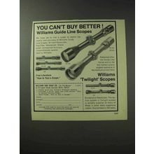 1971 Williams Scopes Ad - You Can't Buy Better