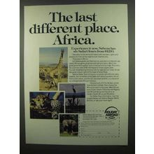 1974 Sabena Airways Ad - Last Different Place Africa
