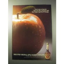 1985 DeKuyper Apple Barrel Schnapps Ad - Crisp, Juicy