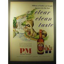 1950 PM De Luxe Whiskey Ad - Millions of bottles are bought