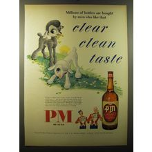 1950 PM De Luxe Whiskey Ad - men who like clear clean taste