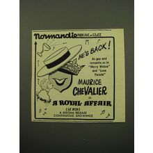 1950 A Royal Affair Movie Ad - He's Back! As gay and romantic as in Merry Widow