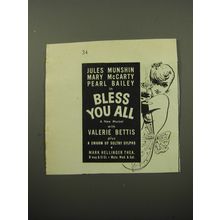 1950 Bless You All Play Ad - Jules Munshin Mary McCarty Pearl Bailey