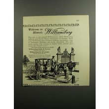 1952 Williamsburg Virginia Ad - Welcome to Historic Williamsburg Virginia