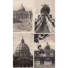Citta Del Vaticano Roma Basilica Di San Pietro Italy 4x Italy Antique Postcard