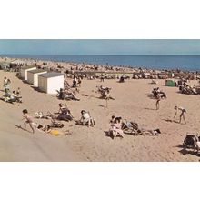 Parents Asleep Children Riot on Caister on Sea Beach Norfolk 1970s Postcard