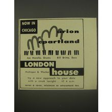 1956 London House Restaurant Advertisement - Marion McPartland