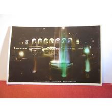 ILLUMINTED FOUNTAIN, BOURNEMOUTH, DORSET unused postcard Wade's Sunny South #