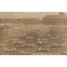 Sheffield Coronation Pageant Morris & Line Dancing Real Photo Old Postcard