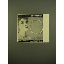 1961 Ed Wiener Necklace Advertisement