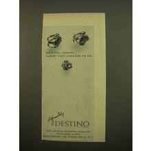 1961 Destino Jewelry Advertisement - Bold fall fashion Nugget cuff links