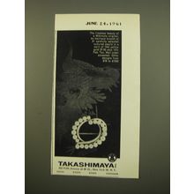 1961 Takashimaya Mikimoto Pearl Jewelry Advertisement - The timeless beauty