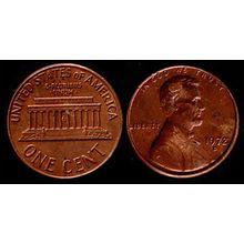 USA One Cent 1972 Used Coin Lincoln Memorial 1c