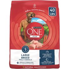 Purina ONE plus Large Breed Adult Dog Food Dry Formula - 40 Lb. Bag