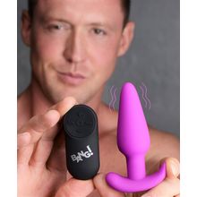 Remote Control 21X Vibrating Silicone Butt Plug Purple Anal Ass Butt Play Vibe B