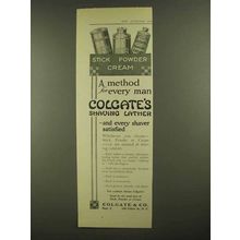 1911 Colgate's Shaving Lather Ad