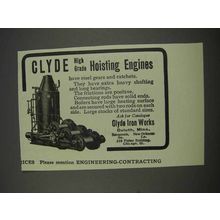 1911 Clyde Iron Works Ad - High Grade Hoisting Engines