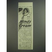 1913 Hinds Cream Ad - It Is The Daily Use