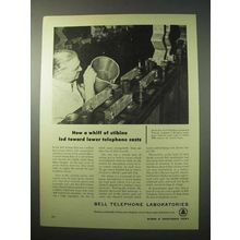 1950 Bell Telephone Ad - Whiff of Stibine Lower Costs