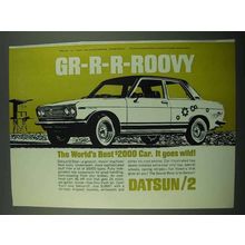 1969 Datsun 2 Door Car Ad - Gr-R-R-Roovy