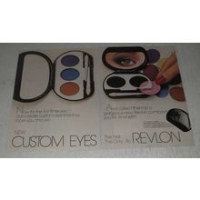1984 Revlon Custom Eyes Compacts Ad - For First Time