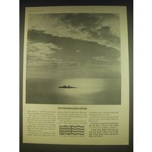 1963 United States Lines Ad - Ambassadorship