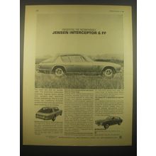 1966 Jensen Interceptor and FF Cars Ad - Presenting the incomparable Jensen