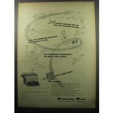 1951 Remington Rand Noiseless Typewriter Ad - Work floats through the air