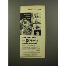 1954 Keystone Riviera Movie Camera Advertisement - You can't miss with Keystone