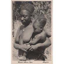 Central African Types Mangbetu Women Antique Postcard