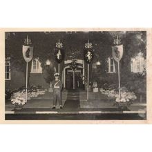RAF Halton Bucks Military Air Base Entrance Shield Real Photo Old Postcard