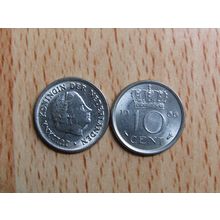 Netherlands 1966 10 Cents Coin