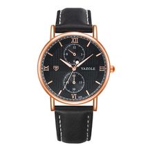 YAZOLE 355 Two-eyes Luminous Business Men Quartz Watch (Black Tray Black Belt)