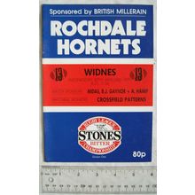 1991 programme Rochdale Hornets v. Widnes