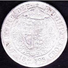 1898 Great Britain 1 Half Crown (2 & Half Shillings) Silver Coin