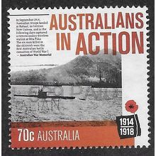 AUS 2014 70c 'WORLD WAR I - AUSTRALIANS IN ACTION' FINE USED (EBID68-543)
