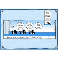 When Life Gives You Lemmings - Humorous Tree Free Greeting Card - 12890