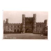 GATEWAY, BATTLE ABBEY, BATTLE used vintage postcard by Shoestring & Etheridge =