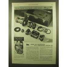 1945 Bausch & Lomb Lens Protar Set Ad - Postwar Needs