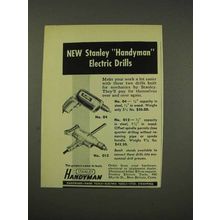 1949 Stanley No 04, No 012 Handyman Electric Drills Ad