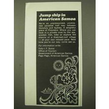 1971 American Samoa Tourism Ad - Jump Ship In