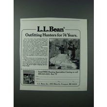 1986 L.L. Bean Hunting gear Ad - Outfitting Hunters for 74 Years