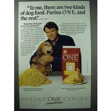 1991 Purina One Dog Food Ad - Robert Urich