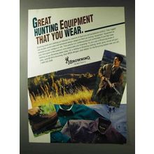 1992 Browning Clothing Ad - Great Hunting Equipment