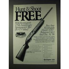 1991 Remington Model 11-87 Shotgun Ad - Hunt & Shoot