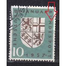 GERMANY BUND [1957] MiNr 0249 F34 ( O/used ) [01] Plattenfehler