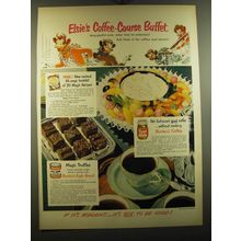 1950 Borden's Coffee and Eagle Brand Condensed Milk Ad - Elsie's Coffee-course