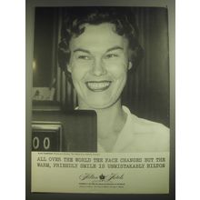 1962 Hilton Hotels Ad - All over the world the face changes